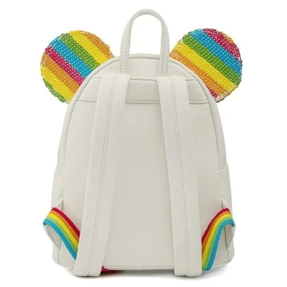 Loungefly Disney sequin rainbow Minnie Mouse mini‎ backpack - Picture 3 of 9